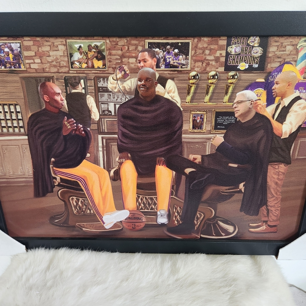 NIB Los Angeles Lakers Basketball Portrait Wall Decor Kobe Bryant, Shaq, Etc.